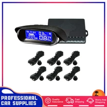 

Dual-core Parking Sensor 12V with 6 Rear View Backup Sensor Car Reversing Parking Radar Detector System Kit LCD Digital Display