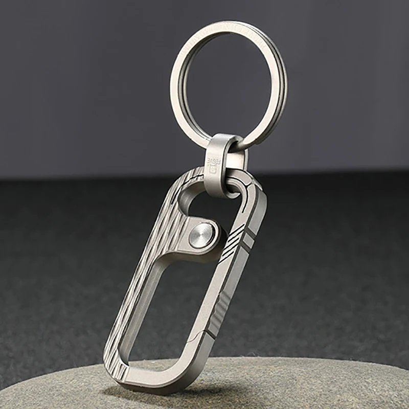 Top Luxury Men Women Titanium Car Key Chain Upscale Super Light Titanium KeyChain Fine Jewelry for Key Rings Best Gifts for Men