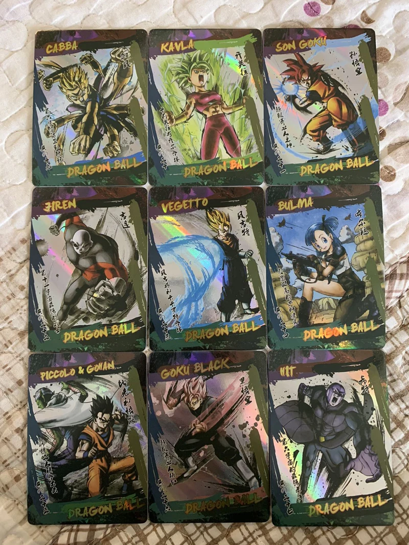 42 шт Dragon Ball Супер чернила живопись стиль флэш-карты Goku Broly Jiren Памятное издание игры флэш-карты коллекция карт