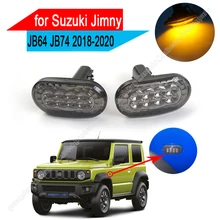 2 uds coche indicador lateral de luz LED de intermitente lámpara para Suzuki Jimny JB64 JB64W JB74 JB74W 2018 2020 Indicador de lámpara de señal