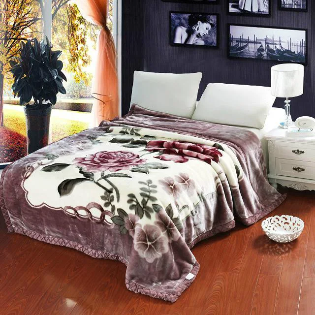 Super Soft Winter Raschel Blankets Double Layer Faux Fur Mink Throw Thicken Fluffy Fleece Bedspread Weighted Blankets For Beds C