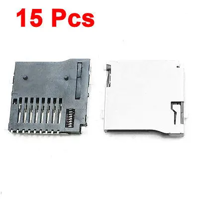 

15 Pcs Automatic Push/Push Type TF Micro SD Card Sockets Slots