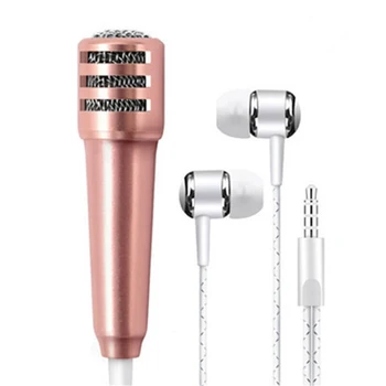 

For Smartphone Omnidirectional Universal Mini Microphone Metal Clean Sound Portable Handheld Vocal 3.5mm Jack Karaoke Singing