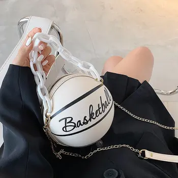 

Luxury Handbag Women Bags Design Cute Basketball Hand Bag Girls Chain Crossbody Bag Women Leather Totes Lady Shoulder Pack