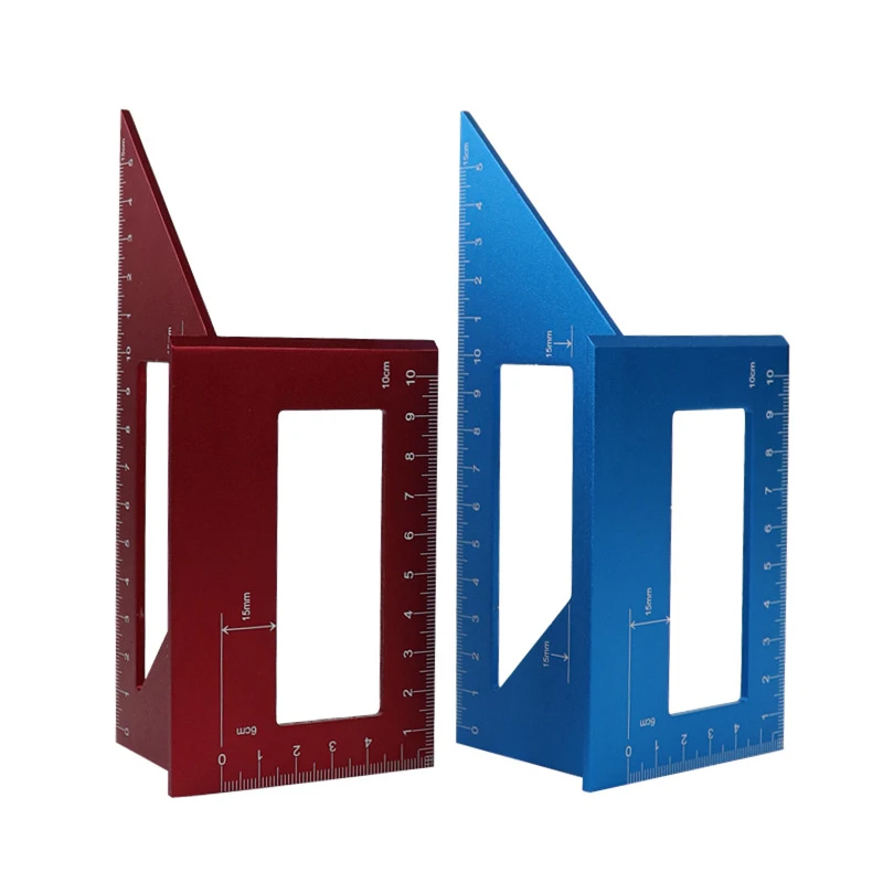 

45/90 Degrees Woodworking Scriber T Angle Ruler Protractor Aluminum Alloy Marking Gauge Multifunctional Woodworking Tool