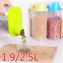 Кухонный Диспенсер Для Хранения пасты и сушеных пищевых продуктов, герметичный пластиковый контейнер для риса, герметичный контейнер 1,9/2,5 л