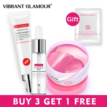 

VIBRANT GLAMOUR Skin Care Set Argireline Face Serum Eye Cream Eye Mask Moisturizing Remove Puffiness Dark Circles Anti-Aging Set