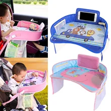 Сиденье автомобиля тарелка Многофункциональный Детский мультяшный стол с фиксированным ремешком fv66
