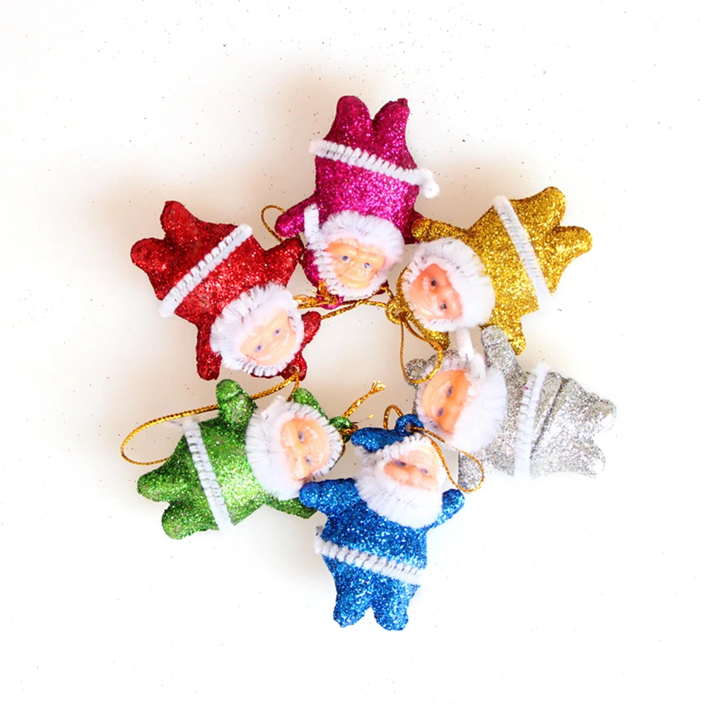 

Christmas Tree Decorations Christmas Tree Ornaments Christmas Small Old Pendant Mixed 6 Color Christmas Decorations 6Pcs/set