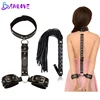 SMLOVE Erotic Sex Toys For Couples Woman Sexy BDSM Bondage Handcuffs Neck Collar Whip For Adult Toys Slave Sex Accessories 1