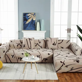 

2pcs Slipcover for Sofa L Shape Living Room L Shaped Couch Slipcover Case Chaise Longue Corner Sofa Cover Elastic Stretch