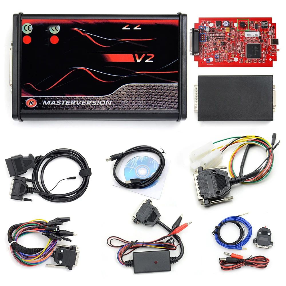 Инструмент Диагностический KESS V2 V2.47 V5.017 KTAG V2.25 V7.020 4 светодиодный EU Red ECM онлайн