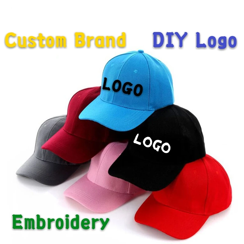 

DIY Logo Baseball Cap Flat Cap Custom-made Hip Hop Child&Adult Printing Embroidery Famous Brand Bucket Hat High-quality Snapback