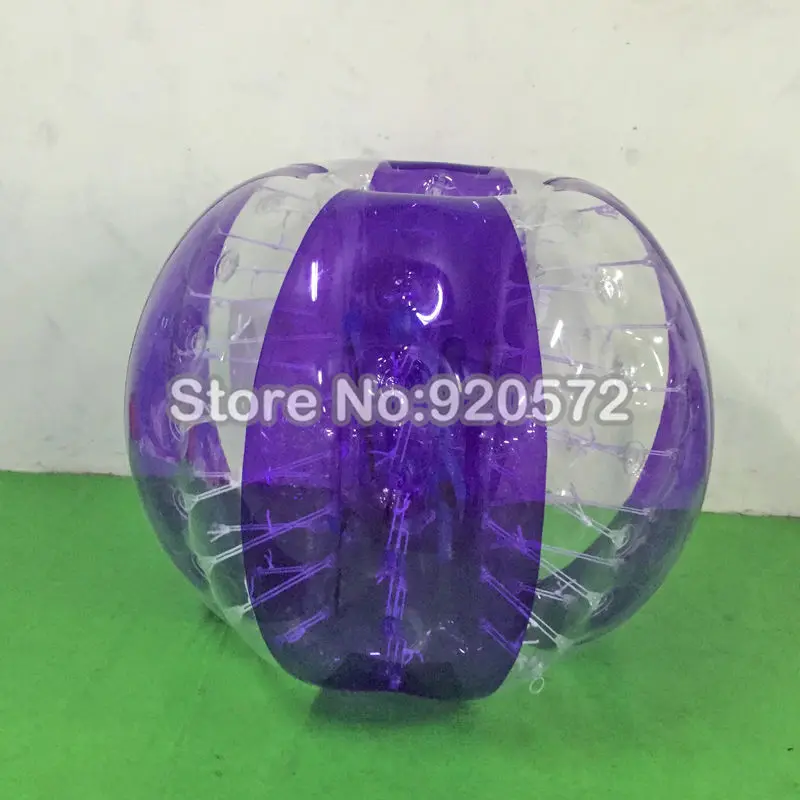 purple with clear Цена по прейскуранту завода-изготовителя! Дешевые 1 м Зорб мяч, человек пузырь футбольный костюм, надувной бампер мяч для детей - Цвет: purple with clear