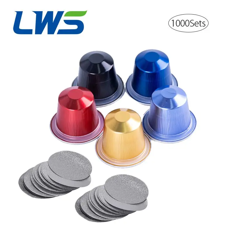 

1000 Sets Refillable Coffee Capsule Cup Disposable Nespresso Pod for Nescafe Automatic Coffee Machine Food Package Cafe Supplies
