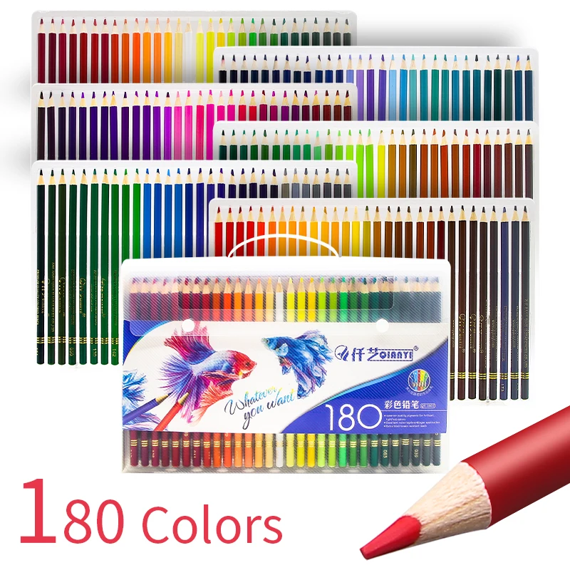 

CHENYU 48/180 Professional Oil Color Pencil Set Watercolor Drawing colored pencils wood colour coloured pencils kids