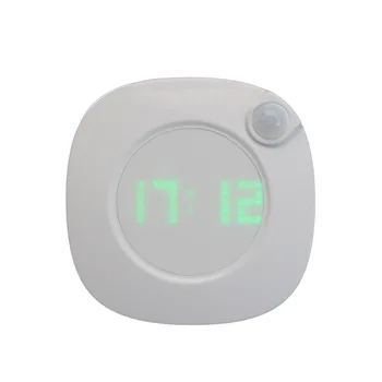 

Digital LED Children Night Light Motion Sensor Wall AAA Battery Time Clock WC Home Toilet Bedroom Night Lamp with Magnet