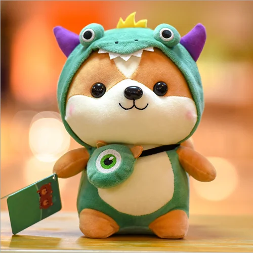 Creative squirrel doll soft and cute turned dinosaur plush toy children dolls to send female birthday Christmas gift doll - Цвет: 25cm