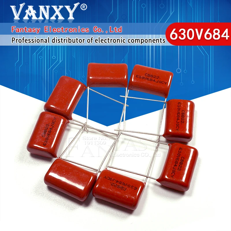 630V104J 0.1UF 100nf 630V 104 CBB 103 10NF 105 1UF 155 1.5UF 224 220NF 225 2.2UF 334 330NF 474 470NF 475 4.7UF 684 680NF 10PCS cbb capacitor