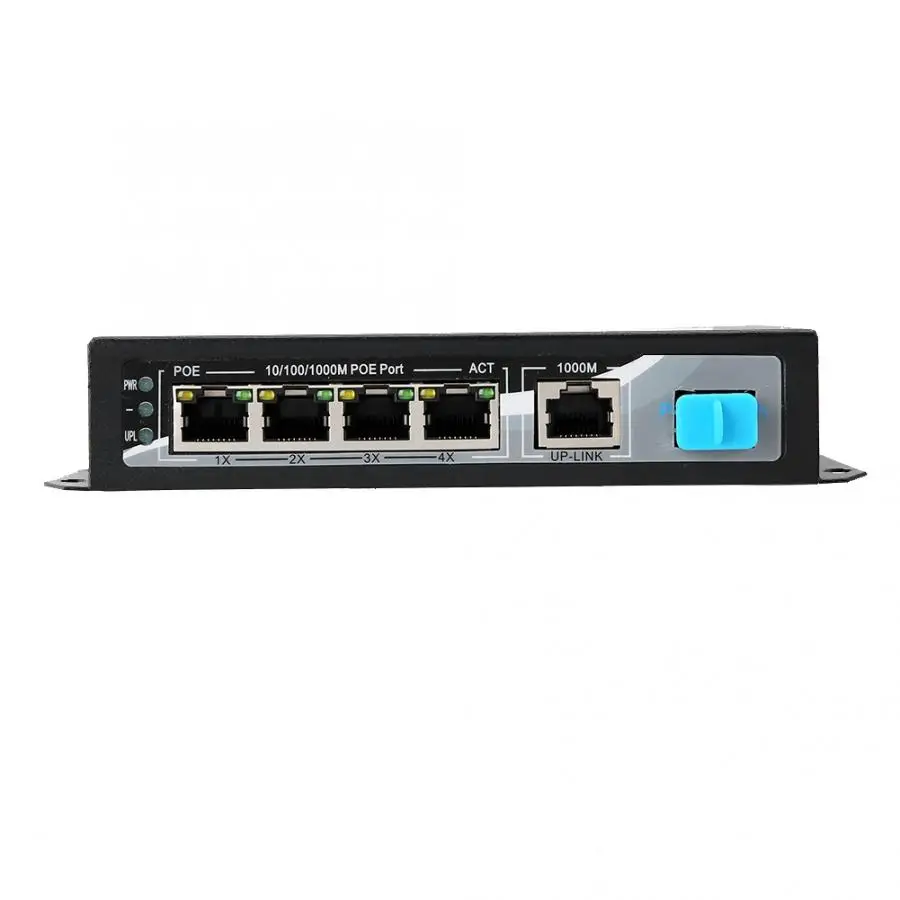 4-Порты и разъёмы Gigabit металлический чехол 10/100/1000 Мбит/с Ethernet-коммутатор оптический приемопередатчик оптической связи