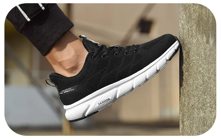 Autumn MEN'S SHOES Lightweight Breathable Fly Woven Running Shoes Men Athletic Shoes Barefoot Ultra-Light nan pao xie Walking Sh