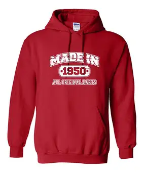 

68th Birthday Hoodie Made in 1950 Sweatshirt Mens Funny Hoodie 3XL Red Men Women Hoodie Sweatshirt