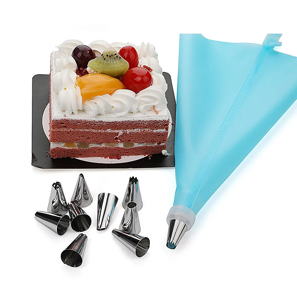 12pc/Set Russian Tulip Icing Piping Nozzles Stainless Steel Flower Cream Pastry Tips Nozzles Bag Cake Decorating Tools photo