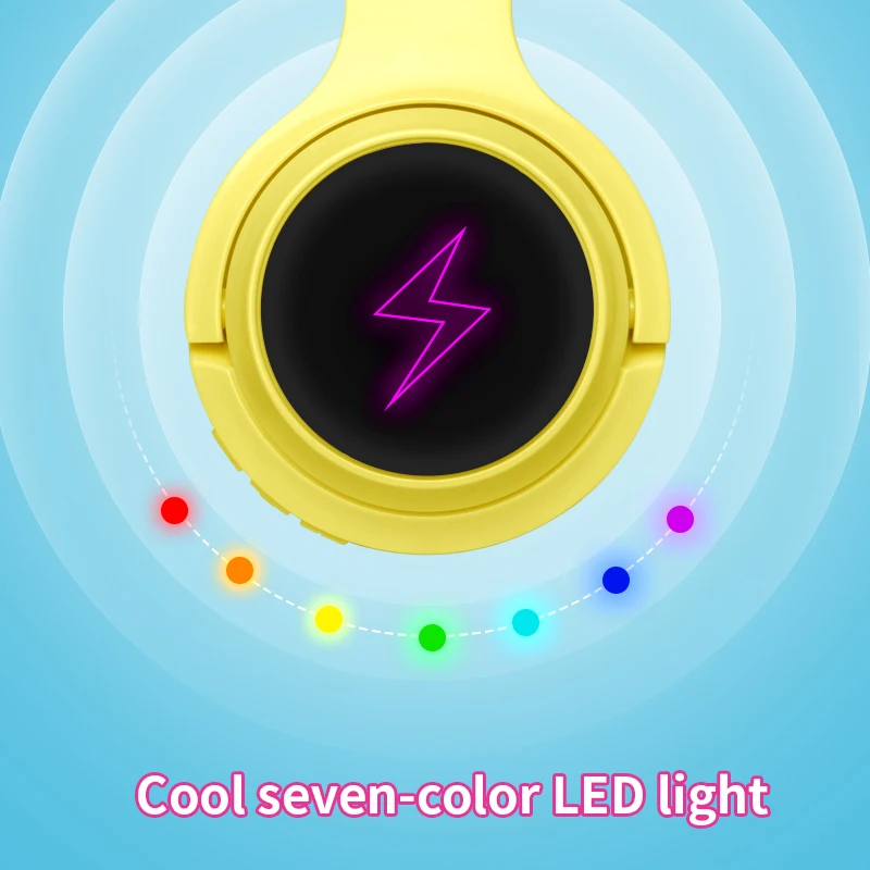 TOPCute Kids Bluetooth 5 0 Headset 7 Colors LED Headphones support SD Card Audio Cable Headphone for Boy Girl Gift Children