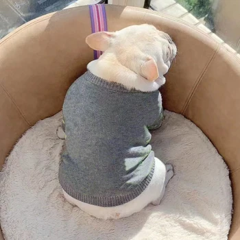 

Autumn Winter Dog Sweater for Small Dogs Floral Warm Sweater for French Bulldog Costume Pug Apparel