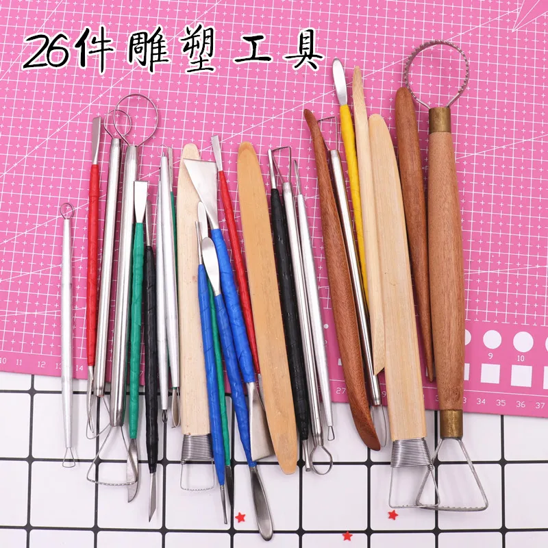 

26-piece sculpture tool set Carved clay, industrial clay sludge carving knife, soft clay, ceramic tools