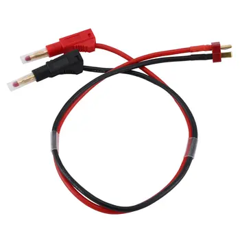 

T Plugs Male to 4.0 Gold Plated Banana Plug Bullet Power Cable Connector 14AWG Soft Silicone Cable Wire for RC Model