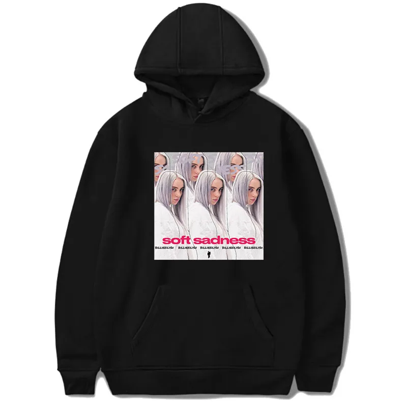 Billie Eilish худи с 3D принтом, осенняя новинка, хип-хоп, Мужская и Женская толстовка с капюшоном, зимняя, с круглым вырезом, с длинным рукавом, модная толстовка с графикой