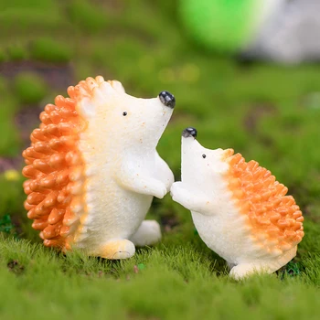 

Colorful Lovely Wild Mini Hedgehog Hedgepig Erizo Small Statue Little Figurine Crafts Animal Ornament Garden Miniatures