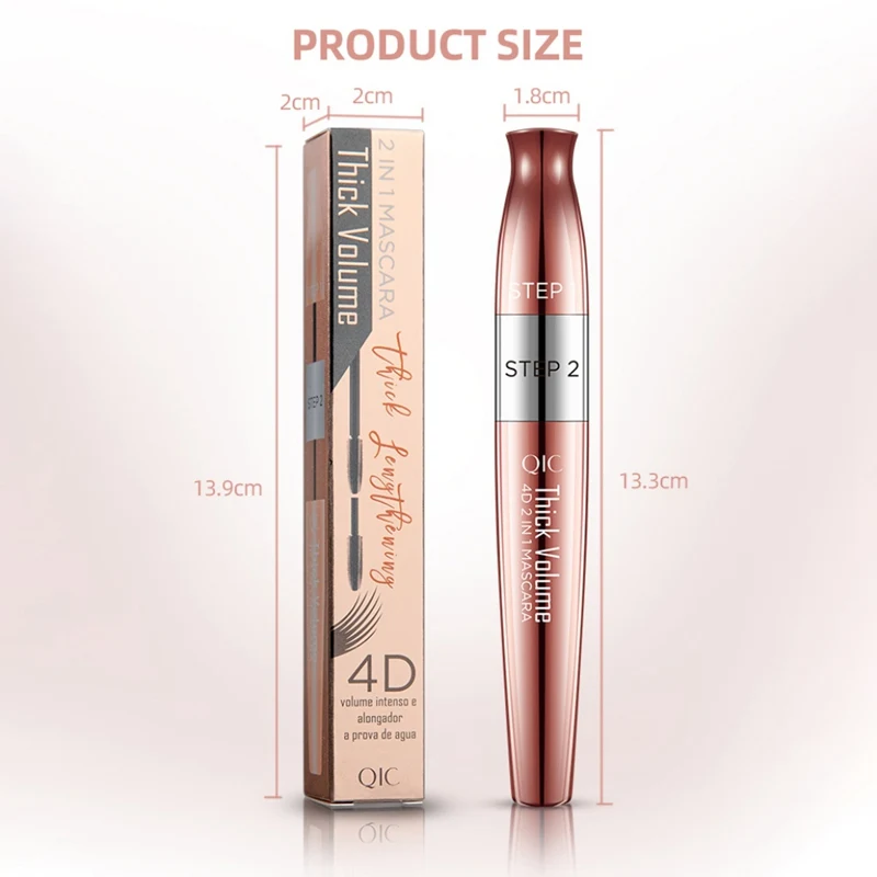 Wholesale Waterproof No Blooming Natural Eyelash Liquid Curling Slender Thick Eyelash Mascara Eye Makeup Cosmetic
