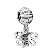 Новая подвеска Pandoras в форме сердца с буквами и бабочками, серебро 925 пробы, подходит для самостоятельного изготовления браслетов, ожерелья, аксессуары, новые модные ювелирные изделия - Окраска металла: Лиловый