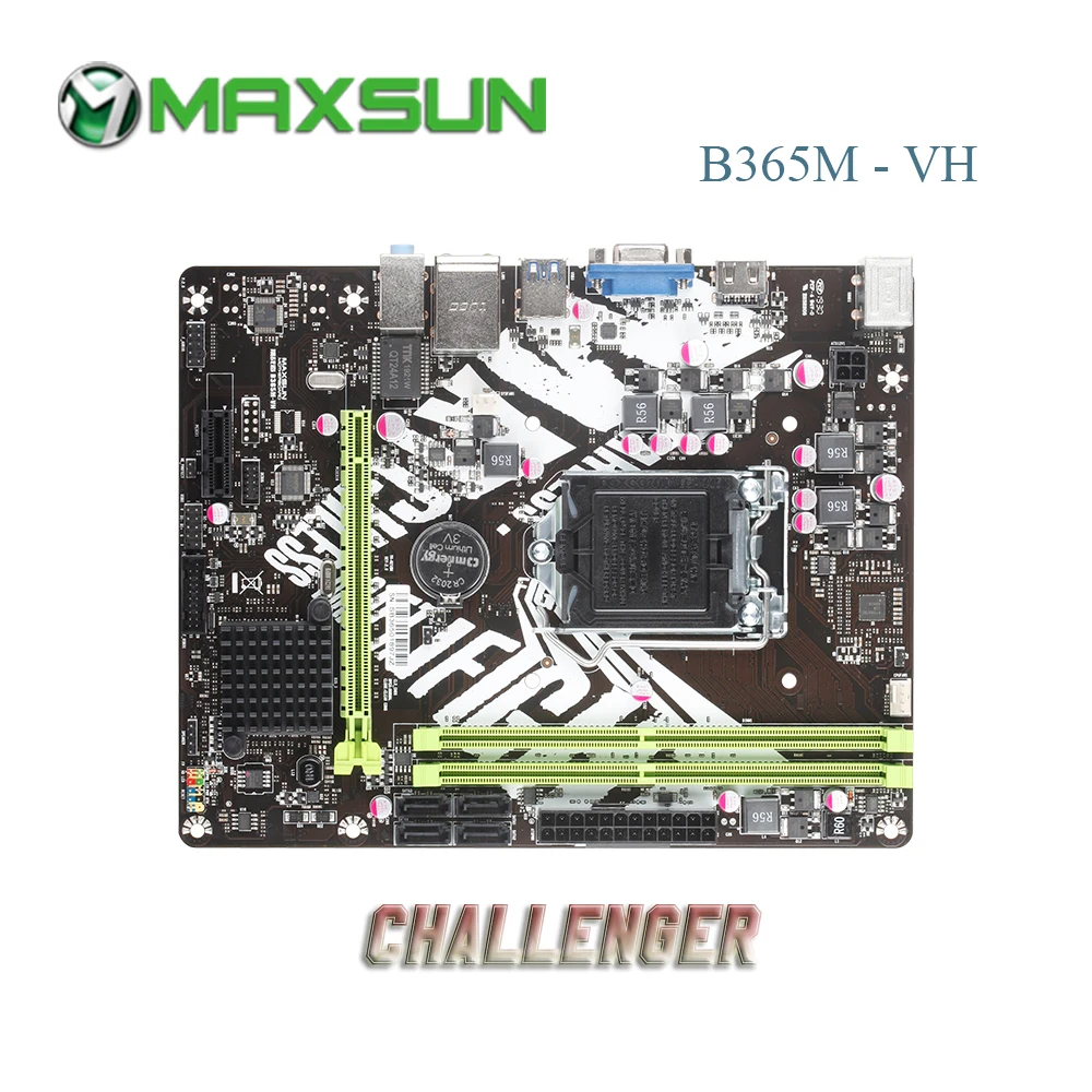 MAXSUN Challenger b365m-vh Материнская плата Intel mATX LGA 1151 двухканальный DDR4 1000M LAN SATA3.0 USB3.1 VGA HDMI 5 фазный Mainb