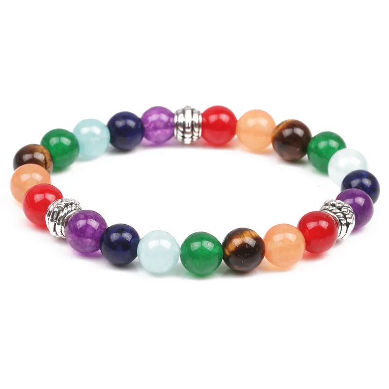Natural Stone colorful Beads Bracelets High Quality Lava Round Elasticity Rope for women &amp men jewelry | Украшения и