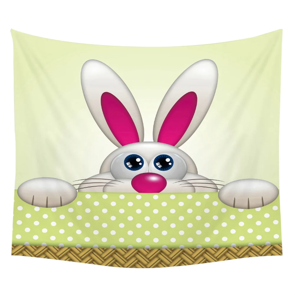 Happy Easter Permadani Paskah Kelinci Dinding Permadani Kartun Hewan Rumah Kamar Tidur Permadani Dinding Kelinci Polyester Dinding Mat Wanddoek Permadani AliExpress