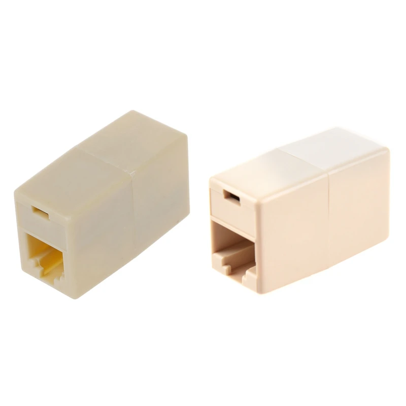 10 шт. Rj45 Cat5 муфты столярные половые смены и 5 бежевый пластик Rj11 6P4C женский/женский