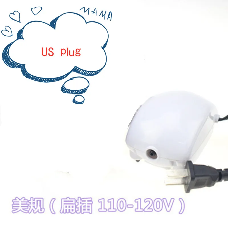 US plug Ультра низкий уровень шума аквариумный воздушный насос для аквариума мини воздушный компрессор кислородный насос аквариумный аквариум кислородный насос - Цвет: US plug