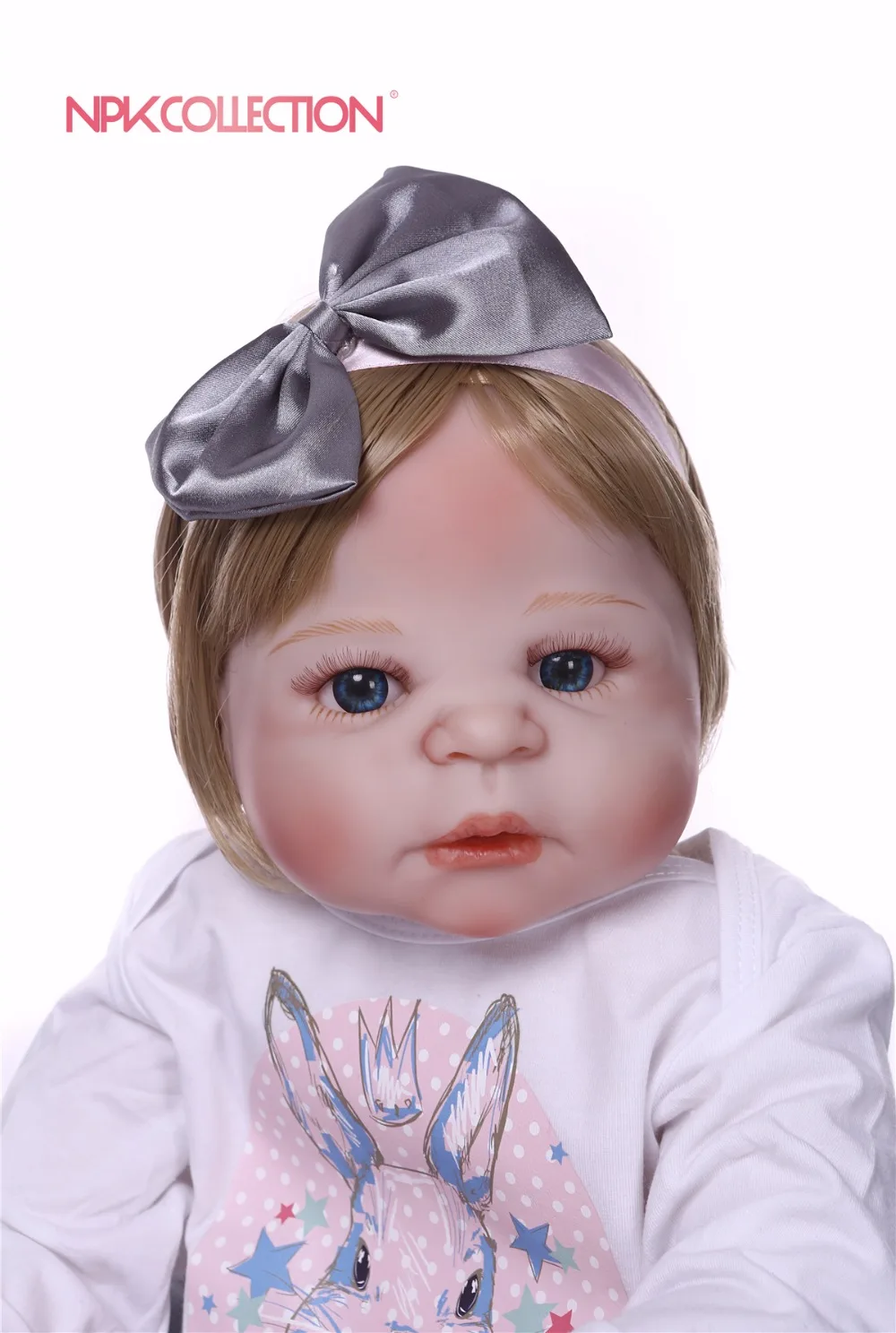 NPK 57 см Мода полное тело силиконовые девочка Reborn игрушечные пупсы, куклы принцесса Младенцы волосы для куклы подарок на день рождения Дети Brinquedos