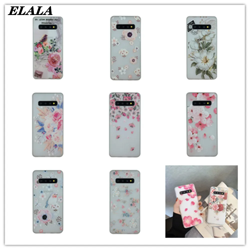 

S20 Ultra Flower Phone Case for Samsung Galaxy Note 10 Lite S10E S8 S9 S20 Plus 3D Relief Pattern Slim Coque Soft Silicone Cover