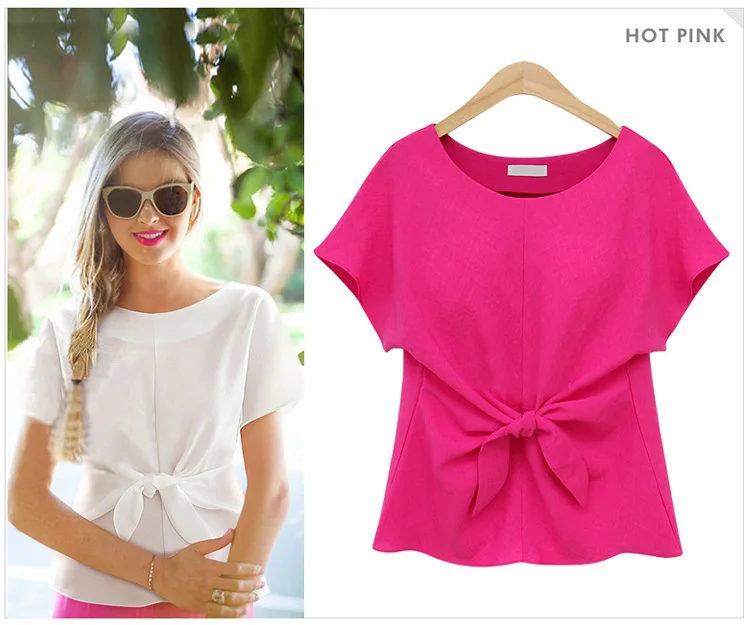 

Plus Size Rushed Vadim Zanzea European And American Women's 2019 Summer Dress The New Round Neck Chiffon Shirt Sleeve Lacing