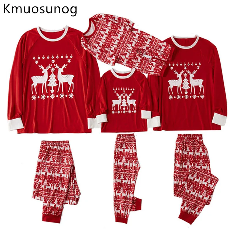 

Family Christmas Pajamas Set Christmas Clothes Mother and Daughter Sleepwear New Baby Kid Dad Mom Matching Family Outfits H0941
