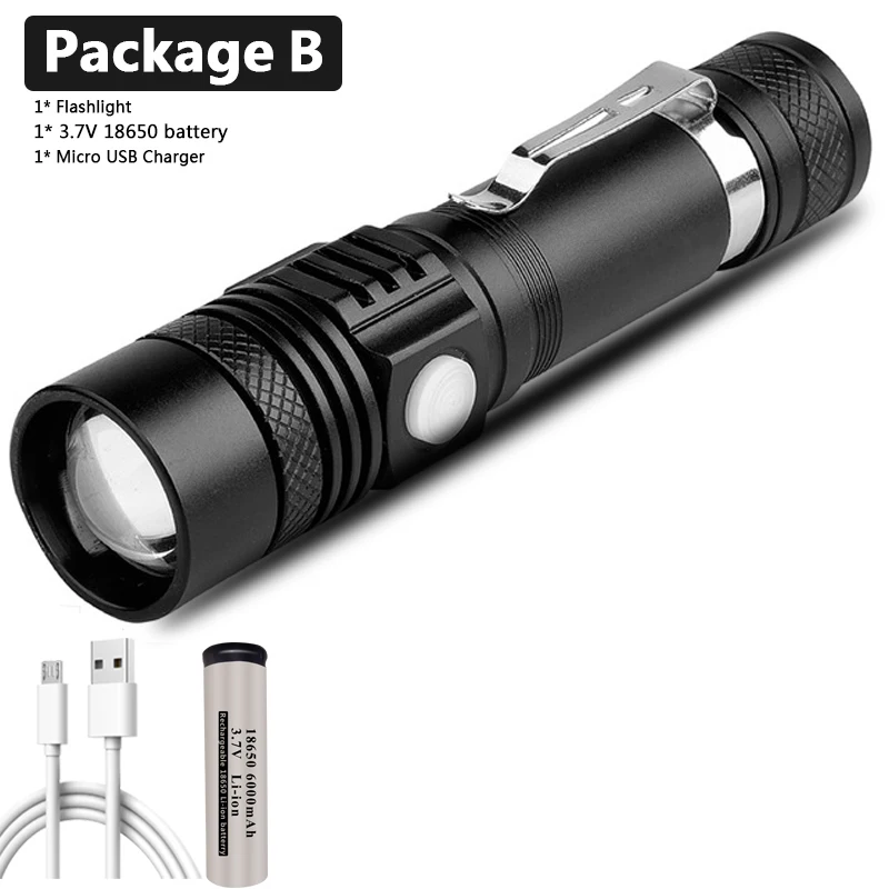 rechargeable torch CEHOLYD Ultra Bright LED Flashlight With T6 L2 V6 lamp Waterproof Torch Zoomable 4 lighting modes Multi-function USB charging blacklight flashlights Flashlights