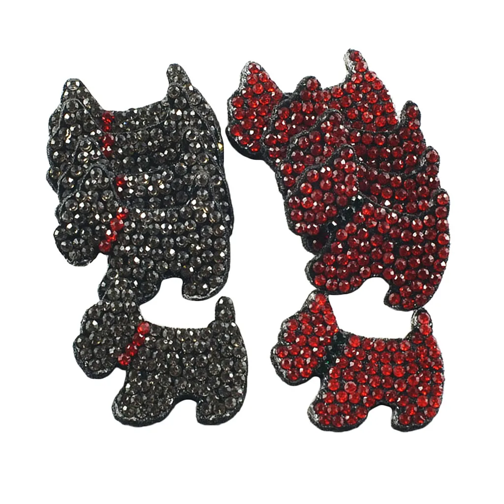 10 Pieces Non-woven Fabrics Dog Sticker,Hair Accessories,DIY Hair Clips Embellishment Craft Making Supplies