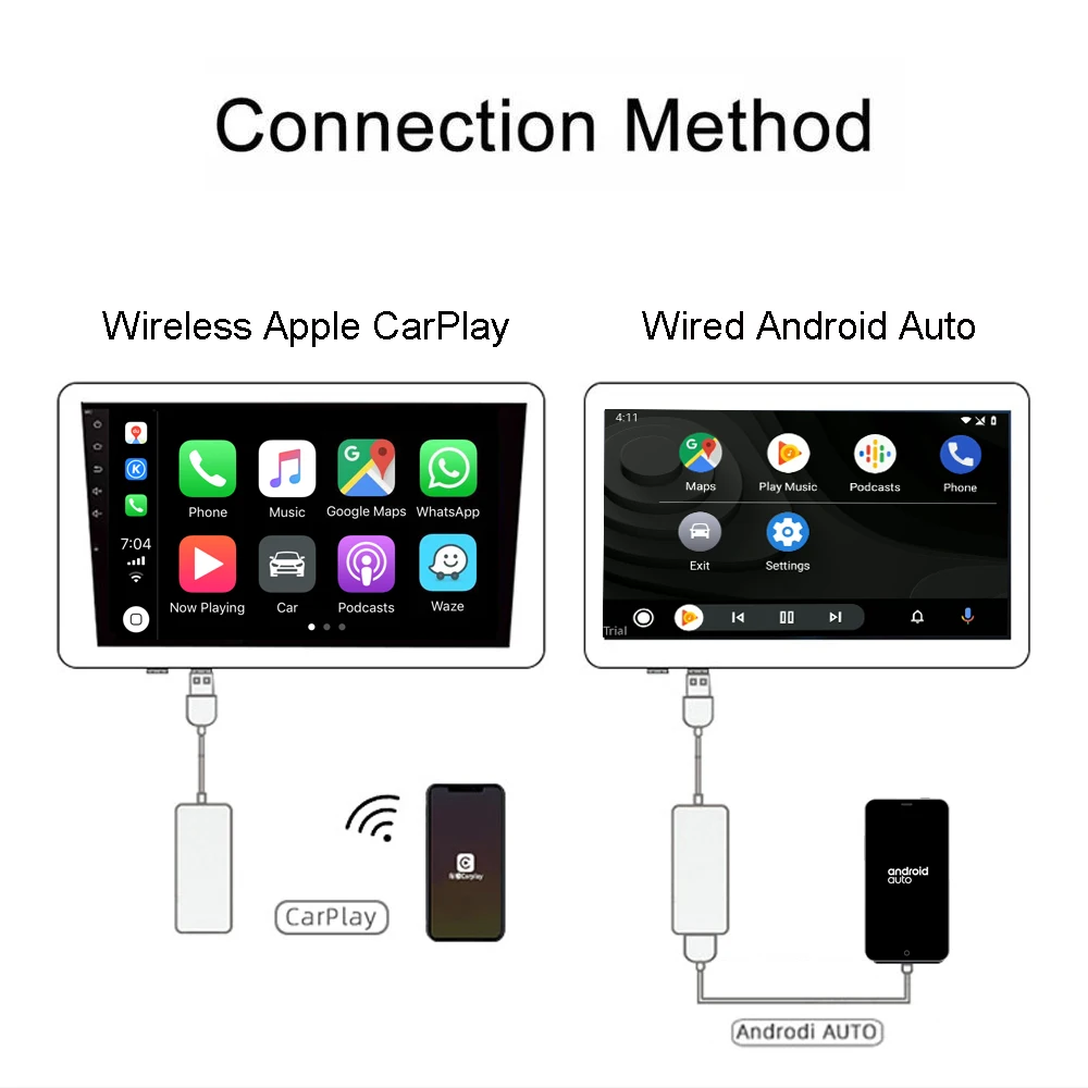 Carlinkit беспроводной Apple CarPlay Android Auto Carplay Smart Link USB ключ для навигационный плеер