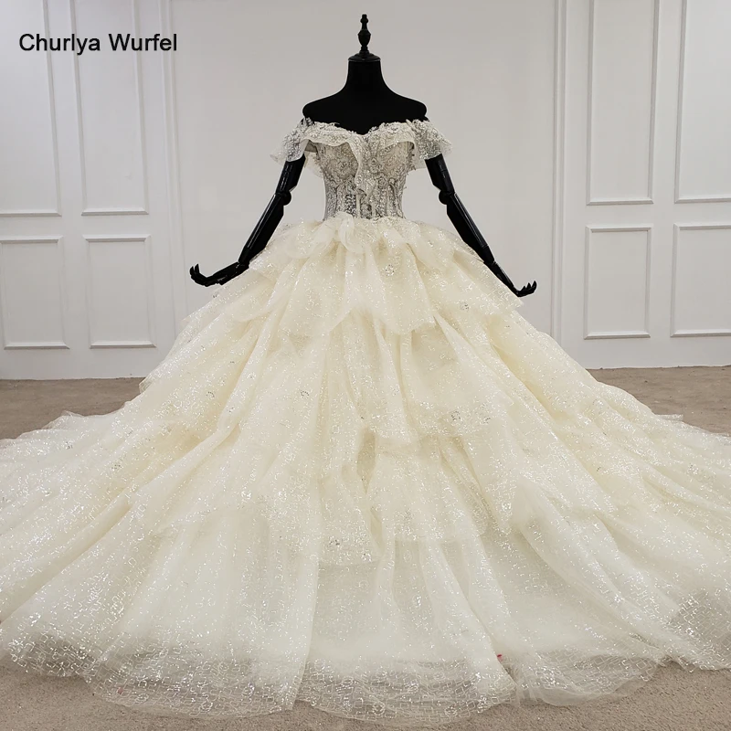 HTL1262 Wit Tiered Trouwjurk 2020 Lace Up Back Off De Schouder Korte Mouw Trouwjurk Bruid Jurk Vestido De noiva HTL1262 Wit Tiered Trouwjurk 2020 Lace Up Back Off De Schouder Korte Mouw Trouwjurk Bruid Jurk Vestido De noiva