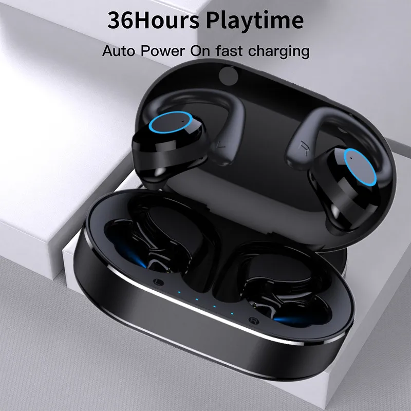 Ακουστικά Bluetooth TWS Ασύρματα ακουστικά με έλεγχο αφής με μικρόφωνο Αθλητικά αδιάβροχα ασύρματα ακουστικά 9D στερεοφωνικά ακουστικά_voghion.com