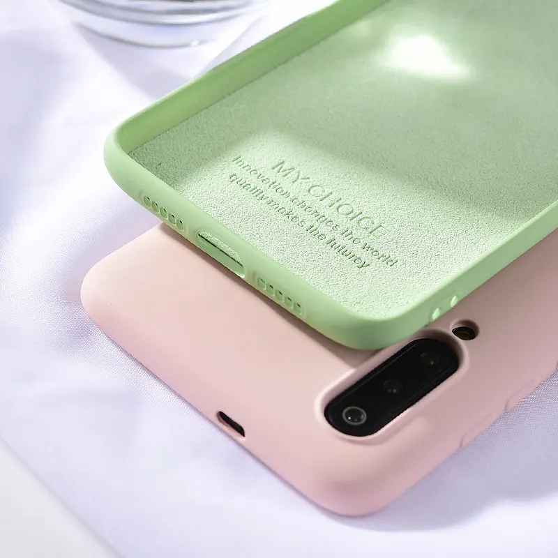 Original Liquid Soft Silicone Case For Xiaomi Mi A2 A3 8 SE 9 Lite MIX 2 3 CC9 Cover Redmi Note 7 6 6A 7A 9T K20 Pro |